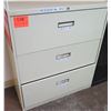 Image 1 : Beige Metal 3 Drawer Lateral File Cabinet