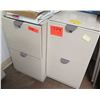 Image 1 : Qty 2 Beige 2 Drawer File Cabinet