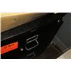 Image 2 : Black Metal 2 Drawer File Cabinet