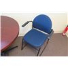 Image 4 : Round Table w/ 2 Blue Chairs