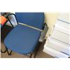 Image 2 : Qty 2 Blue Upholstered Reception Chairs