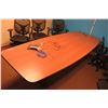 Image 8 : Wood Conference Table (120" L x 45.5" W) & 7 Rolling Mesh Chairs (does not come with Polycom unit)
