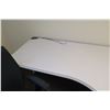 Image 4 : White "L" Shape Desk w/ Interlocking Sides, 2 File Cabinets & Chairs (see last photo for dimensions)
