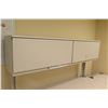 Image 2 : White "L" Shape Desk w/ Interlocking Sides, Drawers, Overhead Compartment & Chair (see last photo fo