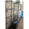 Image 1 : Qty 3 Black Metal Wire 4-Tier Adjustable Shelves