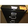Image 2 : Black Metal 2 Drawer File Cabinet