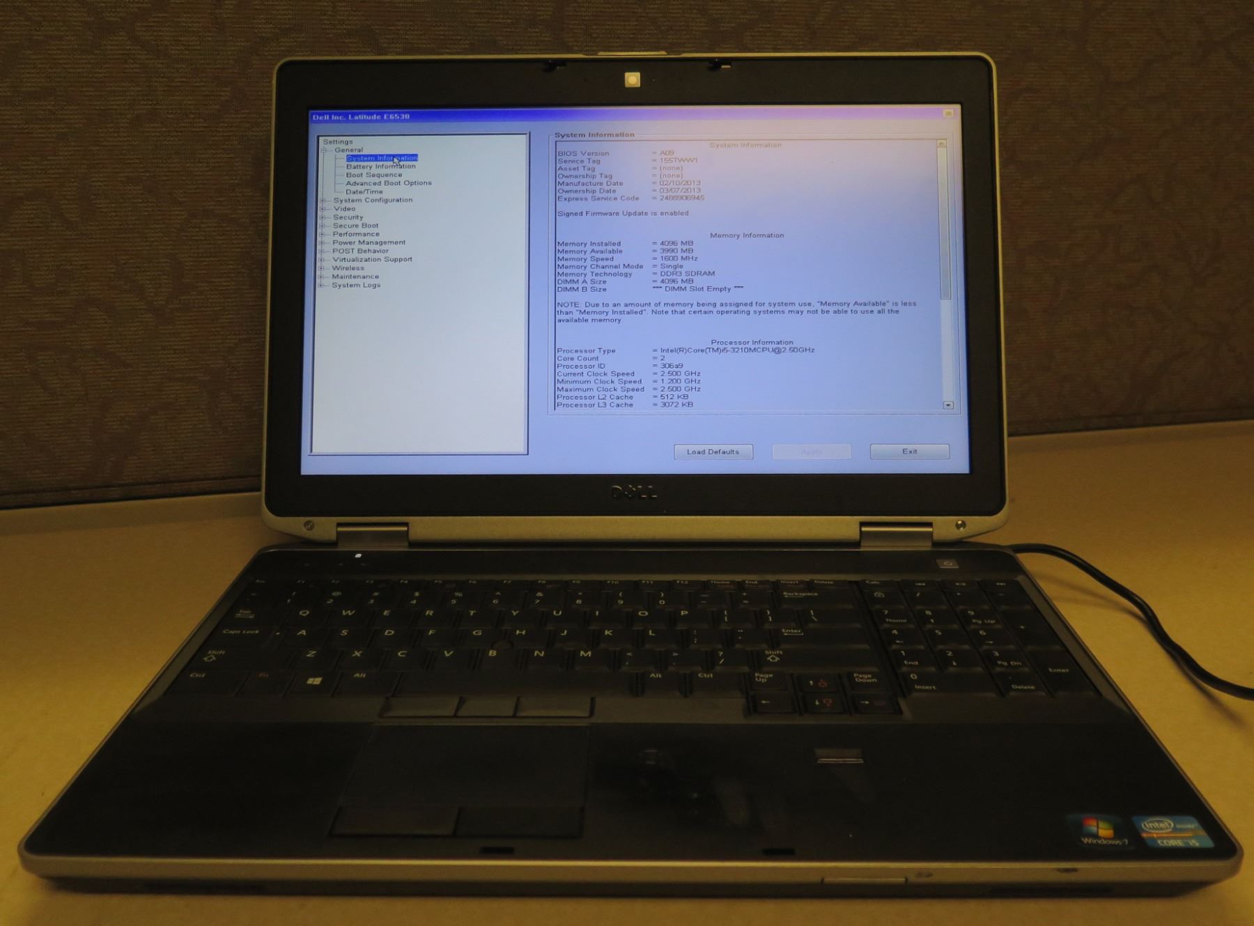 Dell Latitude E6530 2 5ghz 4096 Mb Laptop W Ac Adapter No Hard Drive Oahu Auctions