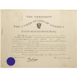 Theodore Roosevelt Document Signed 