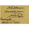 Image 2 : William Howard Taft Card Signed 