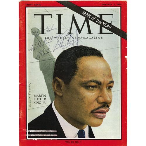 Martin Luther King Autographed Time Magazine Martin Luther King Autographed Time Magazine