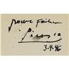 Image 2 : Pablo Picasso Autograph and Sketch 