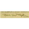 Image 2 : Frank Loyd Wright Signed Check 