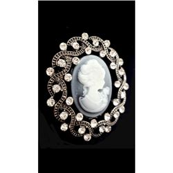 Vintage Style Cameo Brooch Featuring A Beautiful Face