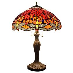 24" Tiffany Style Dragon Fly Table Lamps