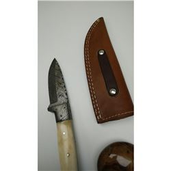9  Straight Back Full Tang Damascus Blade