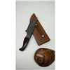 Image 4 : 8" Straight Point Damascus Blade With Beautiful Rosewood Handle Laid With Bronze Rings
