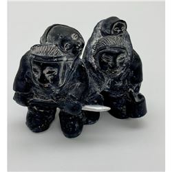 Pair of hand painted Inuit Statues