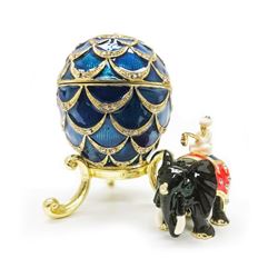 1900 Pine Cone Royal Russian Egg Ornamental Ring Box