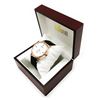 Image 1 : Edison Rose Gold Gloss Finish & Genuine Leather Band Watch