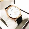 Image 3 : Edison Rose Gold Gloss Finish & Genuine Leather Band Watch