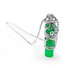 Image 1 : Asian Dragon Jade Cylindrical Pendant On 925 Necklace