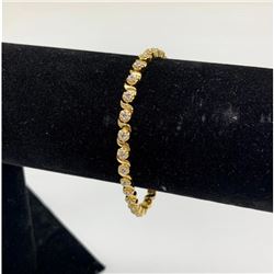 .3ct Round Cut Diamond 18K Gold Plated Bracelet