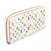 Image 2 : Louis Vuitton White Multicolore Monogram Canvas Leather Zippy Wallet