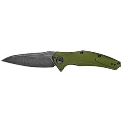 KERSHAW BAREKNUCKLE - OLIVE BLKWASH