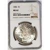 Image 1 : 1886-P Morgan Silver Dollar $1 NGC MS62