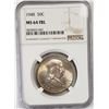 Image 1 : 1948-P Franklin Half Dollar 50C NGC MS64 FBL