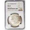 Image 1 : 1921-P Morgan Silver Dollar $1 NGC MS63