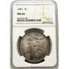 Image 1 : 1881-P Morgan Silver Dollar $ NGC MS 64 Beautiful