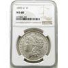 Image 1 : 1885-O Morgan Silver Dollar $ NGC MS 60 Blast Whit