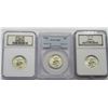 Image 1 : 3 Grade Washington Quarters NGC, PCGS