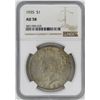 Image 1 : 1935 NGC AU58 PEACE SILVER DOLLAR