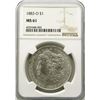 Image 1 : 1883-O Morgan Silver Dollar $ NGC MS 61