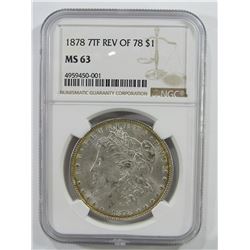 1878 7 Tail Feather Reverse of 78 Morgan Silver $