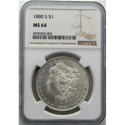 1880-S Morgan Silver Dollar $ NGC MS 64