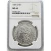 Image 1 : 1885-O Morgan Silver Dollar $ NGC MS 60 Blast Whit