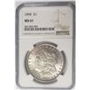 Image 1 : 1890-P $1 Morgan Silver Dollar NGC MS61
