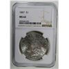 Image 1 : 1887-P  Morgan Silver Dollar $ NGC MS 62