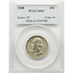 1948-P 25C Washington Quarter PCGS MS67