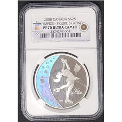 2008 CANADA $25 OLYMPIC NGC PF70 UC