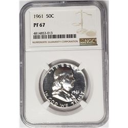 1961 50C Franklin Half Dollar NGC PF67