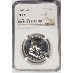 1962 50C Franklin Half Dollar NGC PF67