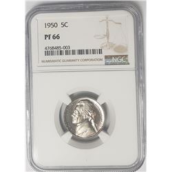 1950 5C Jefferson Nickel NGC PF66 Proof