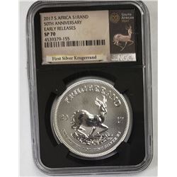 2017 S. AFRICA KRUGERRAND NGC SP70