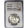 Image 1 : 1949-D 50C Franklin Half Dollar NGC MS61 FBL
