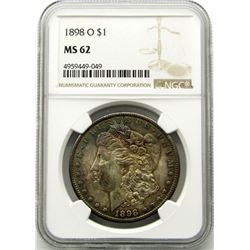 1898-O Morgan Silver Dollar $ NGC MS 62