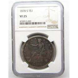 1878-S TRADE DOLLAR NGC VF25